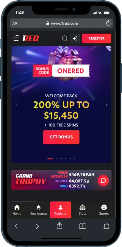 Official website 1RED