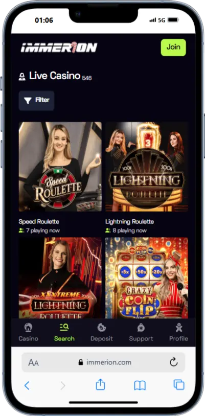 Live Casino Immerion