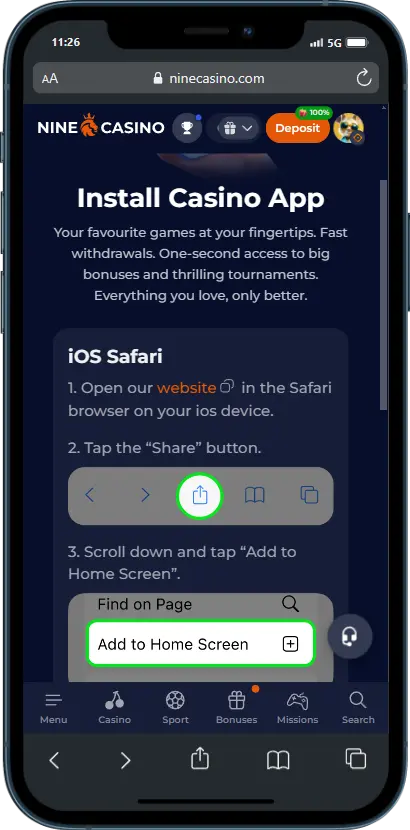 Nine Casino App