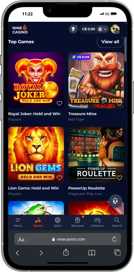 Nine Casino Games