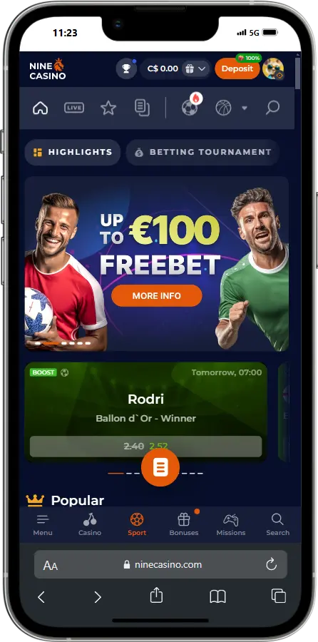 Nine Casino Sportsbook