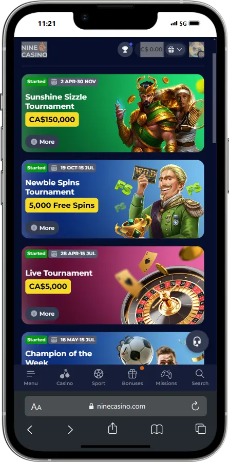 Nine Casino Tournaments