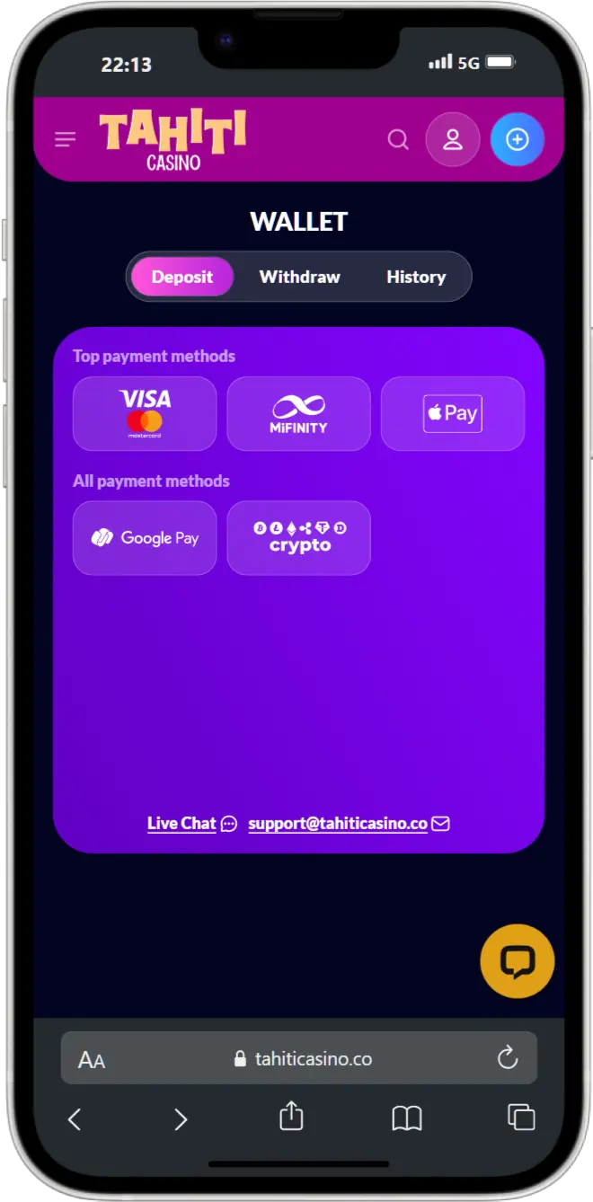 How to Deposit screenshot