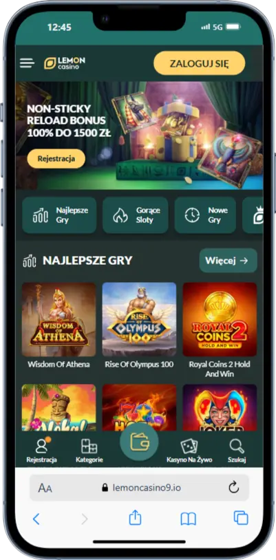 Oficjalna Strona Lemon Casino zrzut ekranu