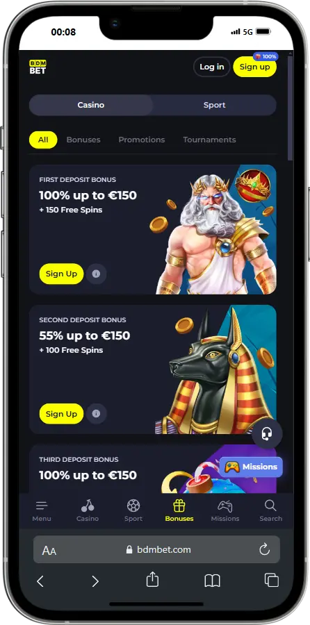 BDMBET Bonus screenshot