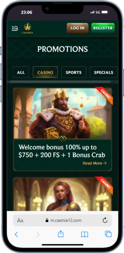 Casinia Casino Bonuses and Promotions