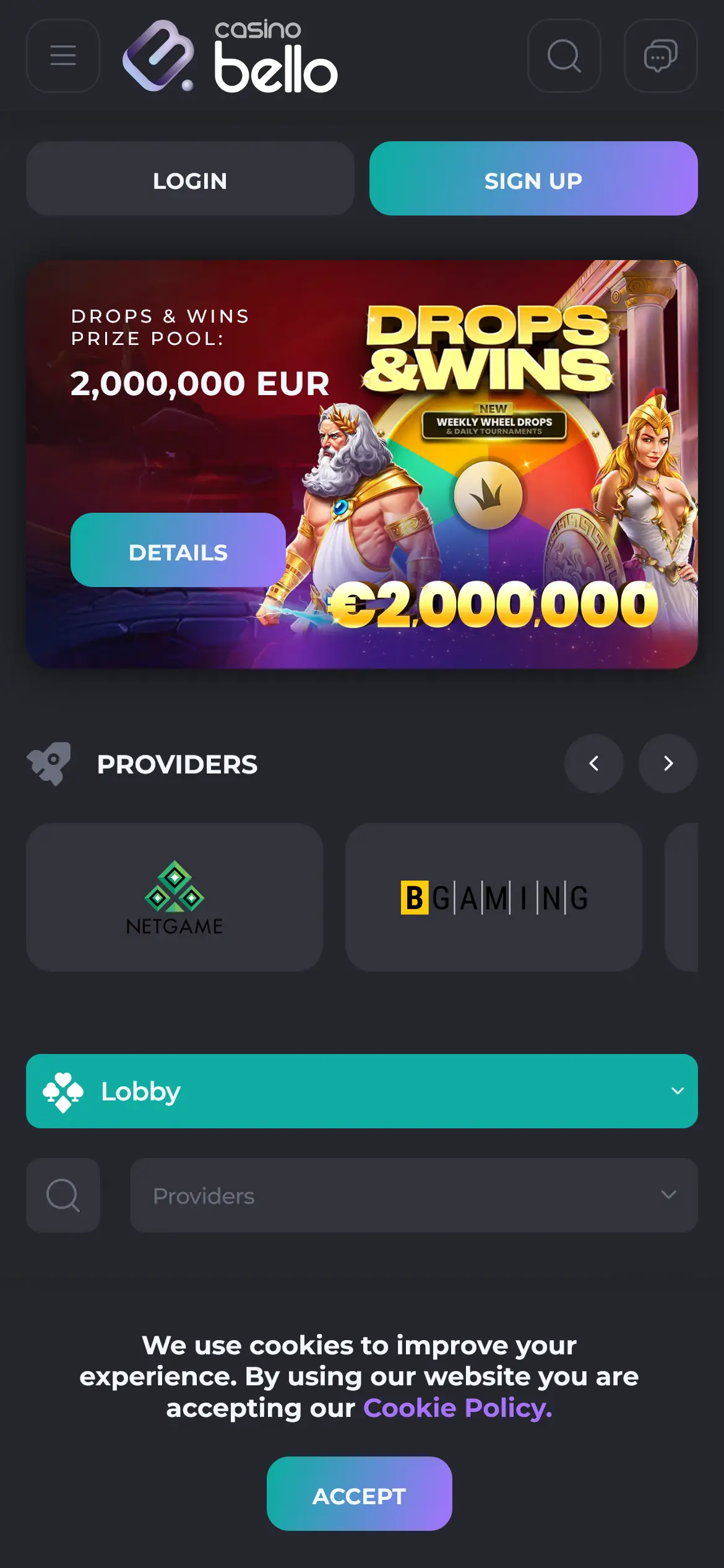 Official Website CasinoBello