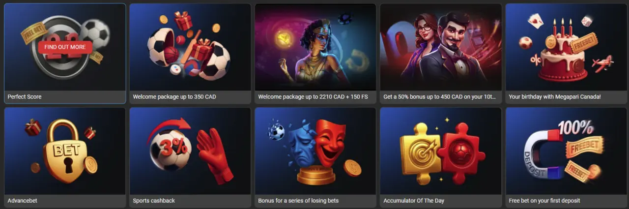 Megapari Bonuses in Megapari