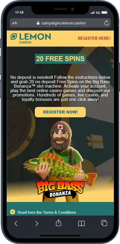 Lemon Casino no deposit bonus