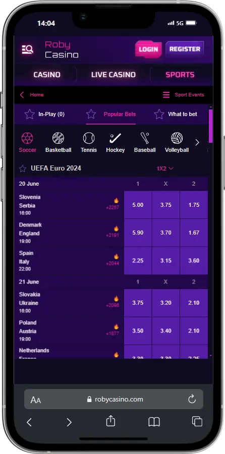 Sports Betting RobyCasino