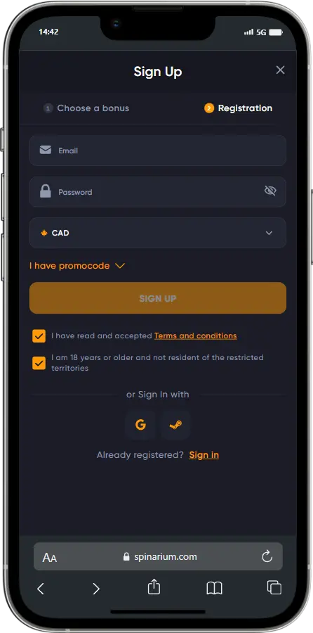 Register Spinarium