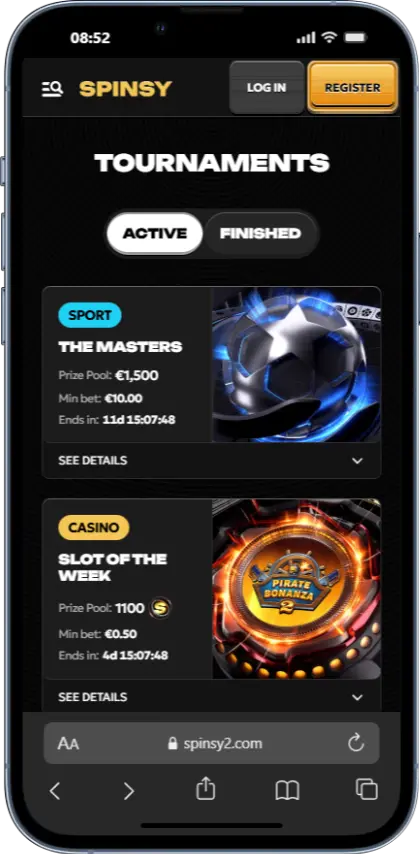 Tournaments Spinsy