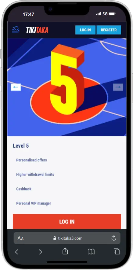 Screenshot of Tikitaka's VIP Club Section
