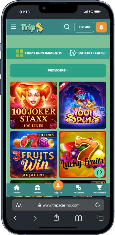Trips Casino Games
