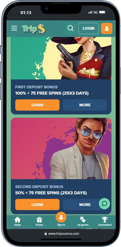 Trips Casino Bonus