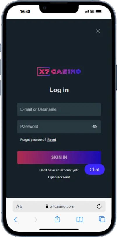 X7 Casino Login