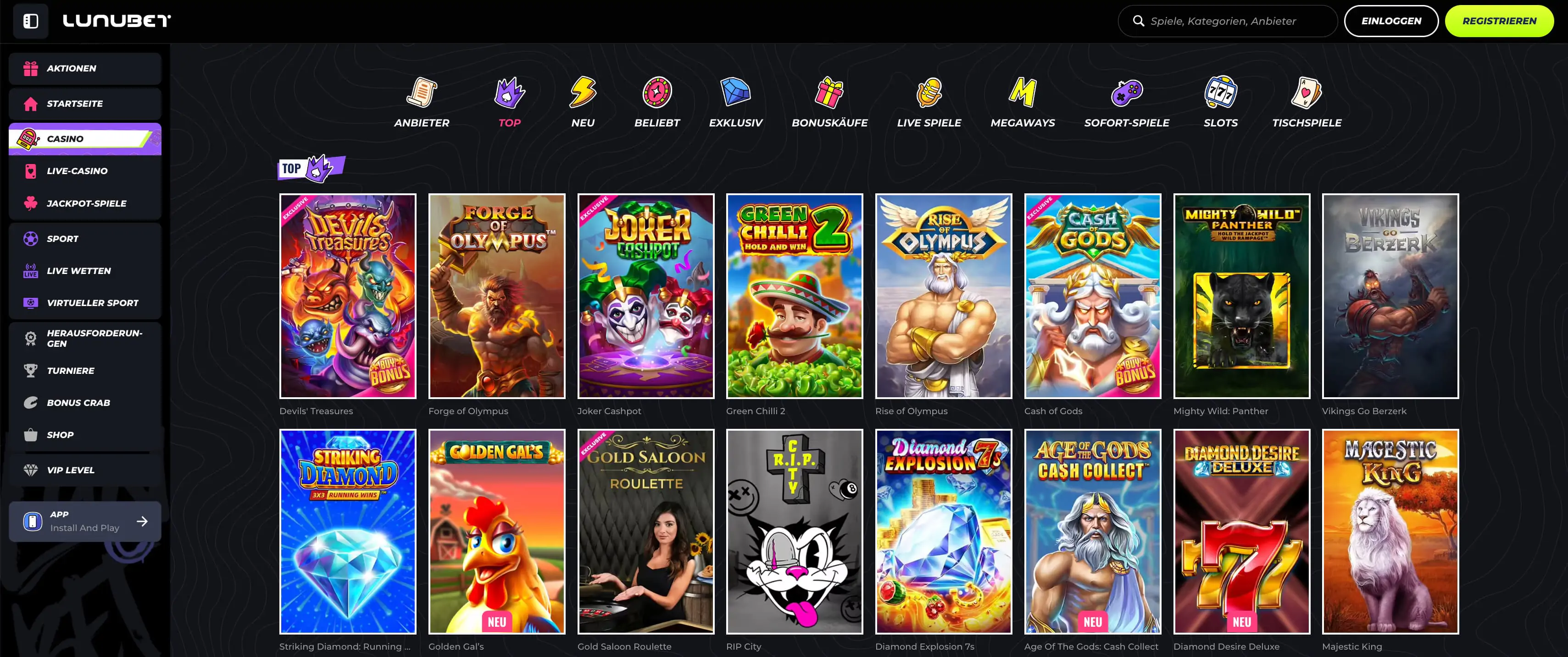 Lunubet casino