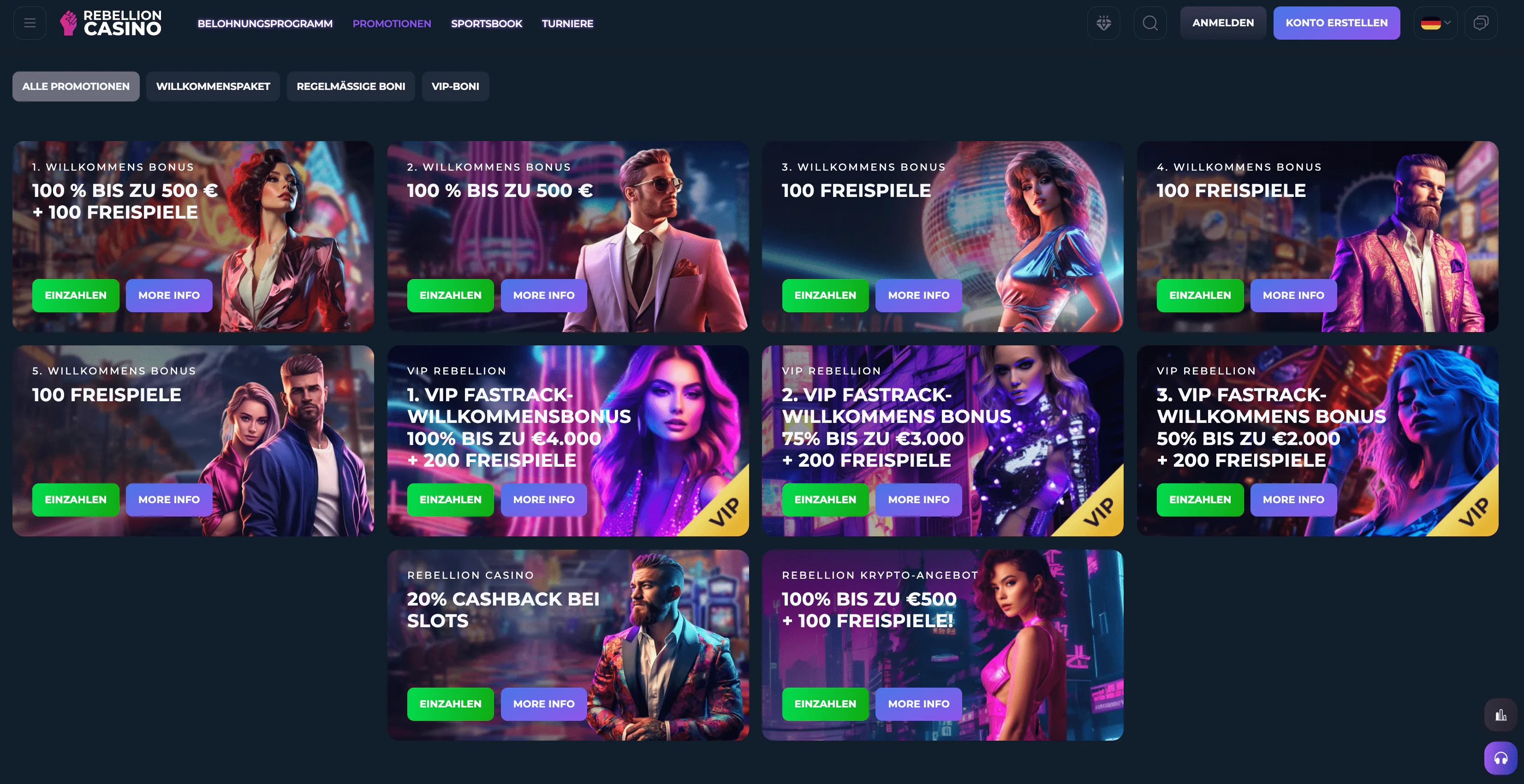 Rebellion Casino Boni