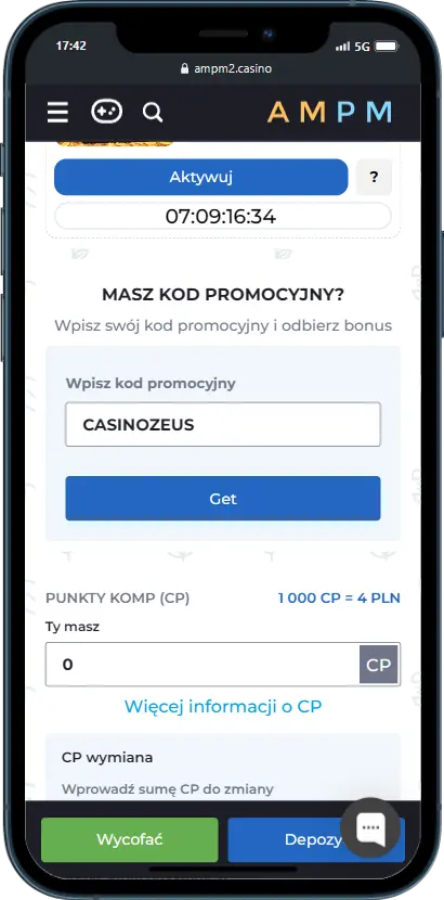 AMPM wprowadź kod promocyjny