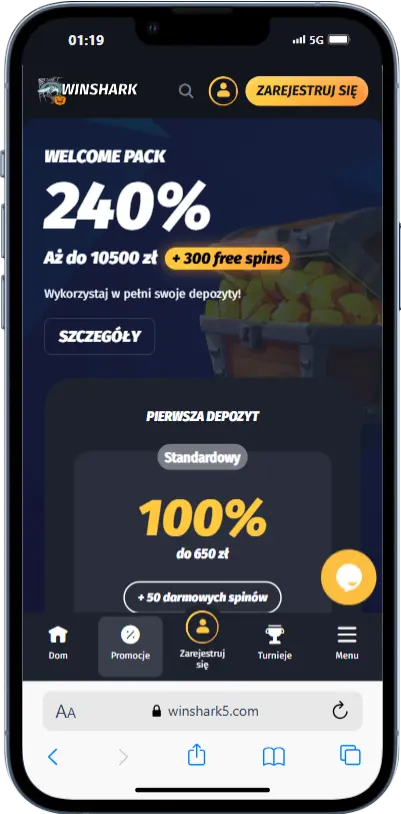 Bonusy i Promocje w kasynie Winshark