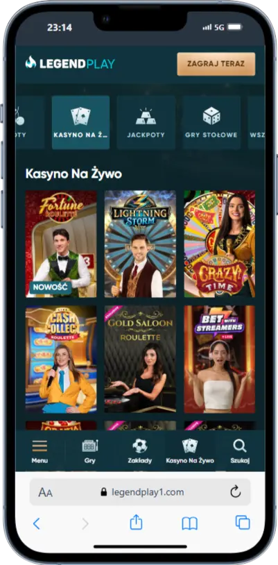 Kаsynо nа żywо w Legend Play