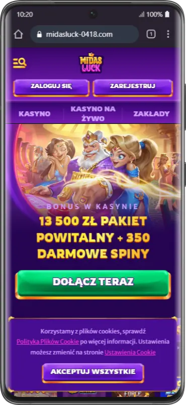 Midas Luck wersja mobilna Wersja mobilna Midas Luck