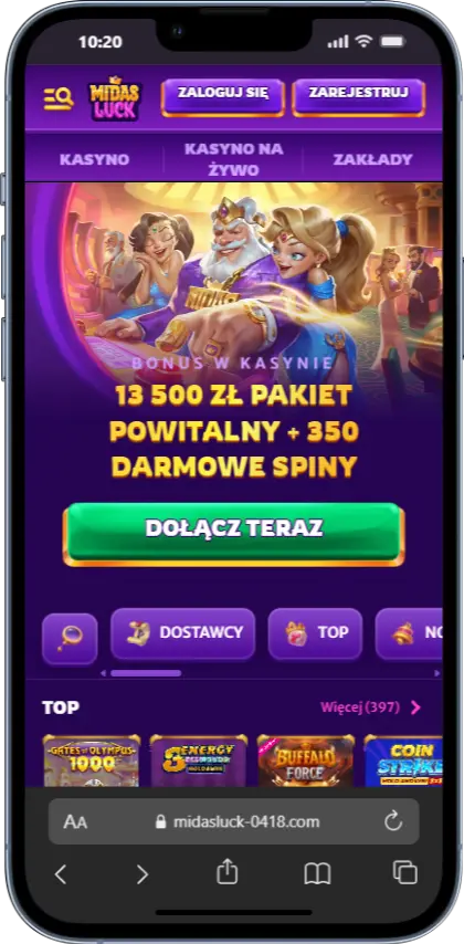 Midas Luck strona Oficjalna strona Midas Luck
