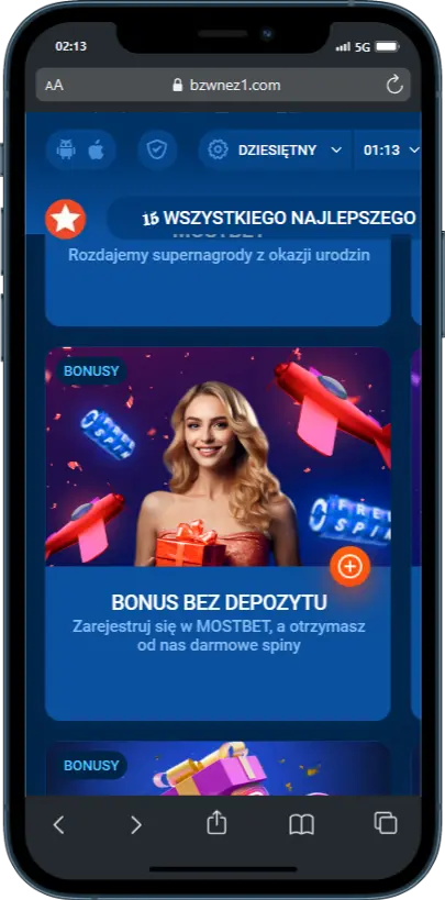 Bonusy w Mostbet