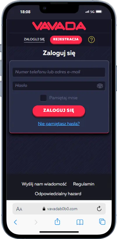 logowanie w kasynie Vavada
