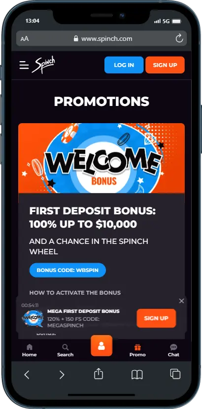 Bonuses at Spinch Casino